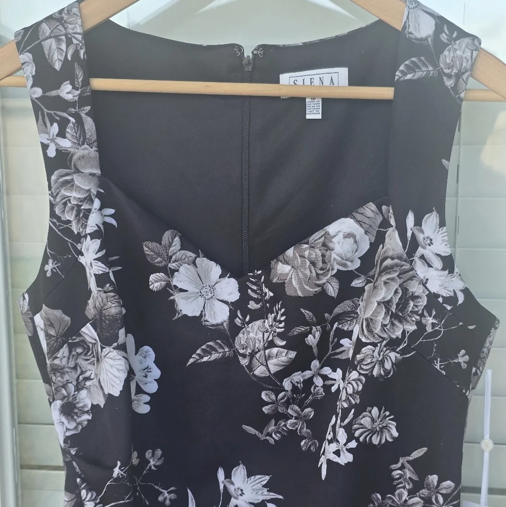 $116 Siena Women Printed Sleeveless Scuba Bodycon Dress Sz 16 Cocktail Party NWT - Picture 6 of 15